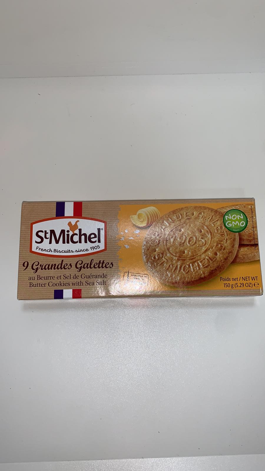 St Michel French Biscuit 9 Large Butter Cookies With Sea Salt - Pasha 