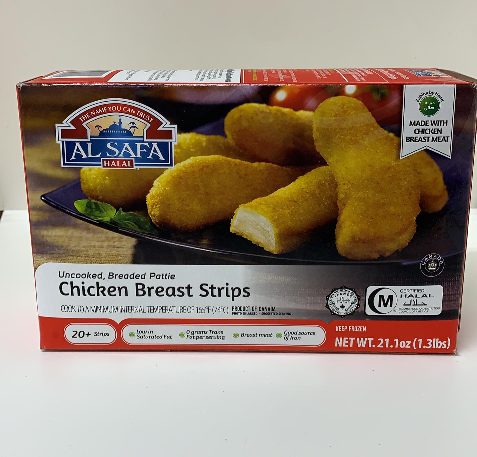 Al Safa Chicken Breast strips 21.1OZ HALAL - Pasha Market